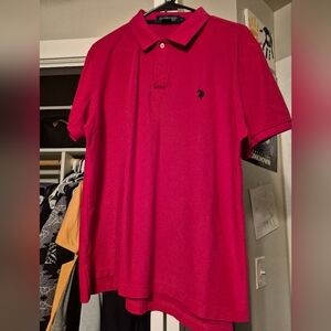 U.S. Polo Assn. Deep Red Pique Polo